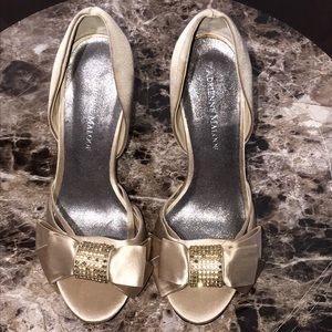 Adrienne Maloof Yalissa Satin Pumps